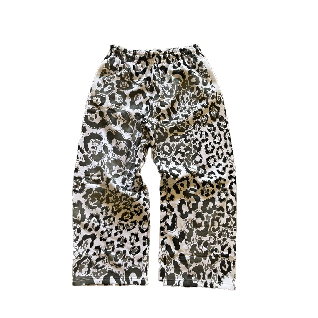"Glacier" White Leopard Sweats